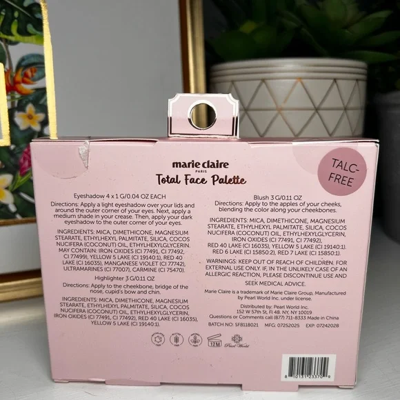 ✨5/$25✨ Marie Claire Natural Face Palette Blush Highlighter 4 Eyeshadow - Picture 2 of 2